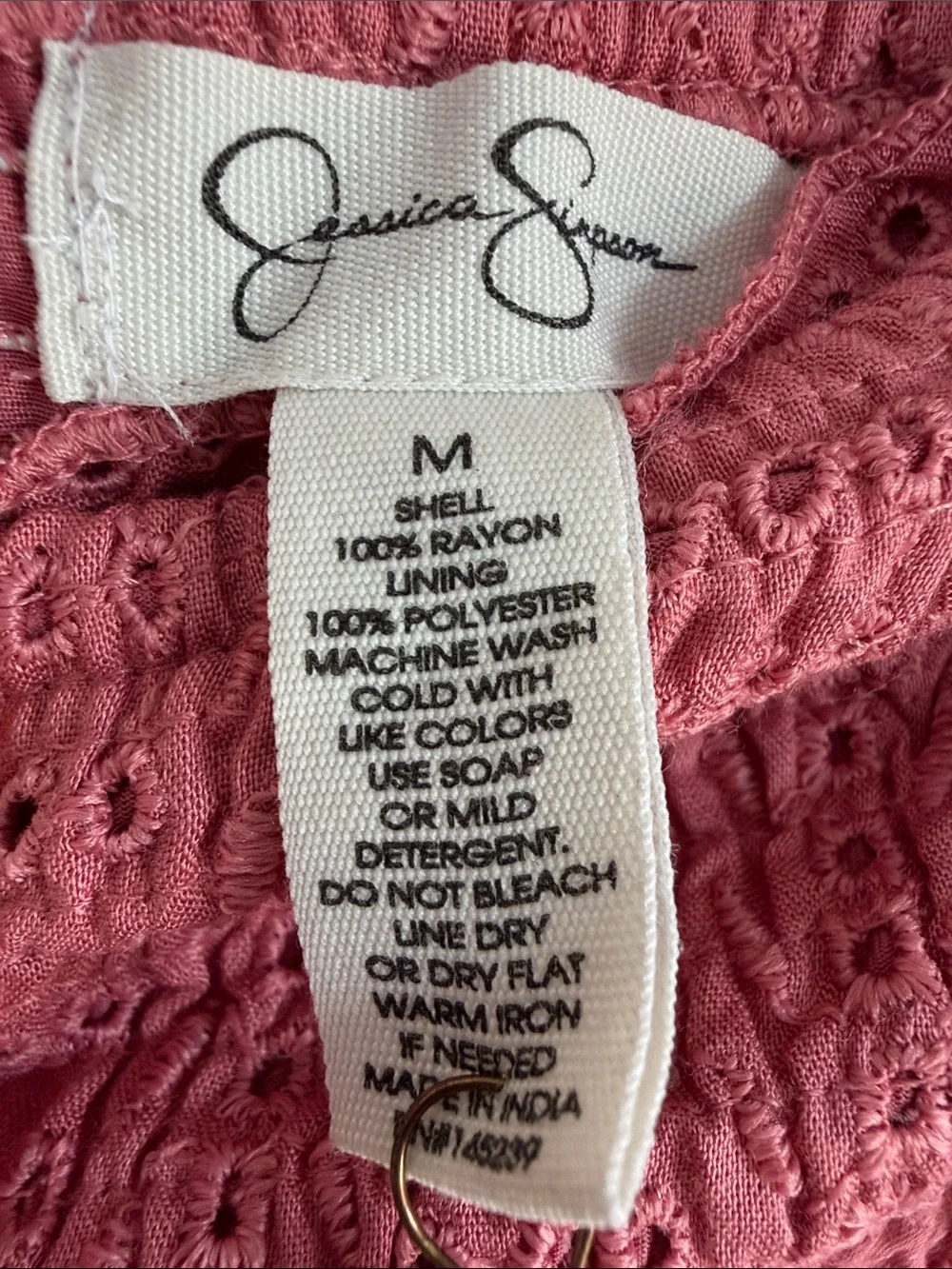 JESSICA SIMPSON Strapless Smocked Maxi Dress in Dusty Rose